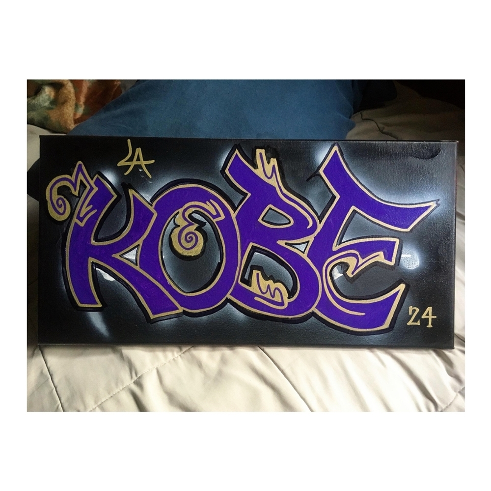 Custom Kobe Bryant tribute canvas
